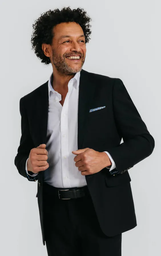 Black Linen Twill Suit Jacket Black Linen Twill Suit Jacket