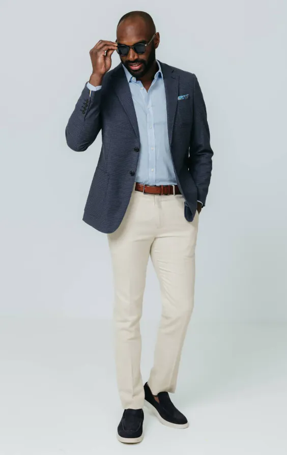 Navy Puppytooth Check Jacket - photo 1 Navy Puppytooth Check Jacket - photo 1