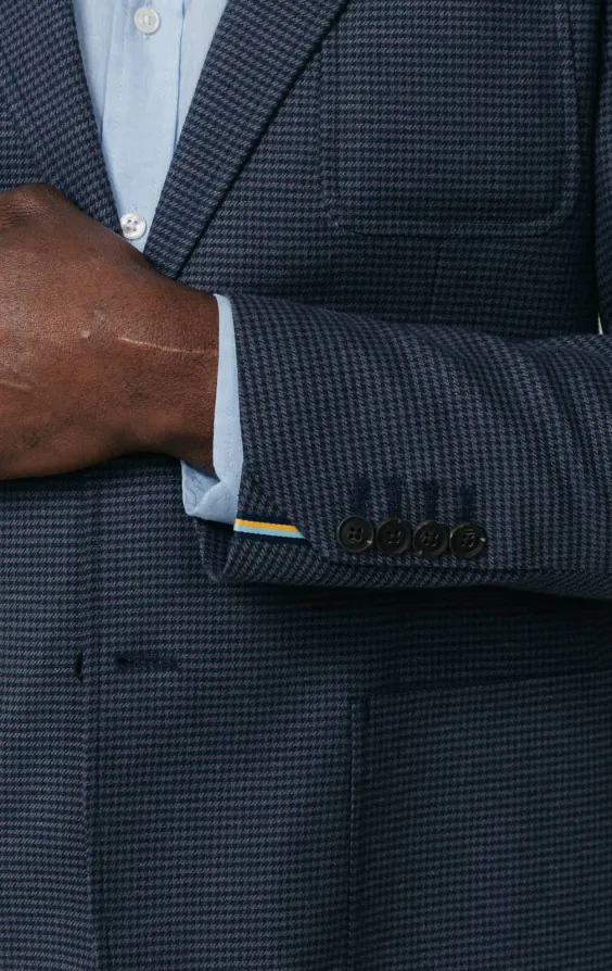 Navy Puppytooth Check Jacket - photo 2 Navy Puppytooth Check Jacket - photo 2