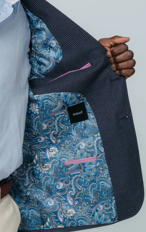 Navy Puppytooth Check Jacket - photo 4 Navy Puppytooth Check Jacket - photo 4