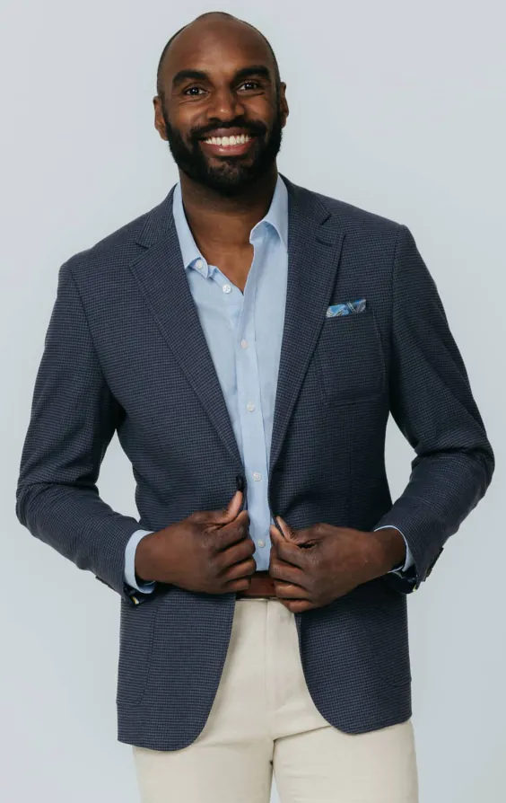 Navy Puppytooth Check Jacket Navy Puppytooth Check Jacket