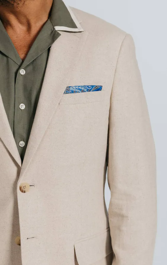 Oatmeal Linen Herringbone Suit - photo 4