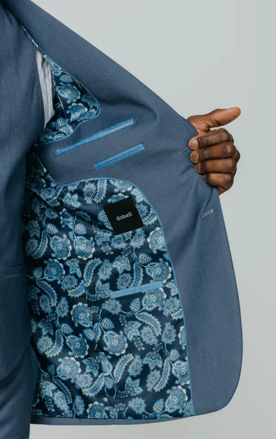 Blue Sharkskin 3 Piece Suit - photo 4 Blue Sharkskin 3 Piece Suit - photo 4
