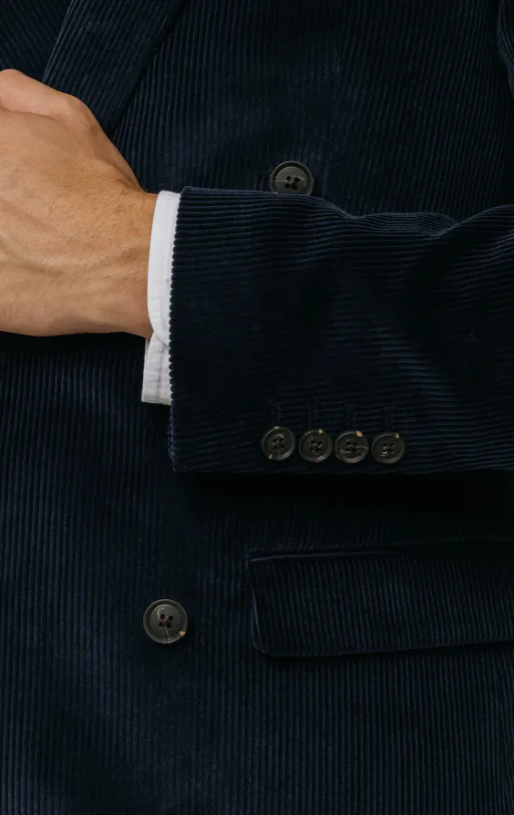 Double Breasted Navy Corduroy Jacket - photo 2 Double Breasted Navy Corduroy Jacket - photo 2