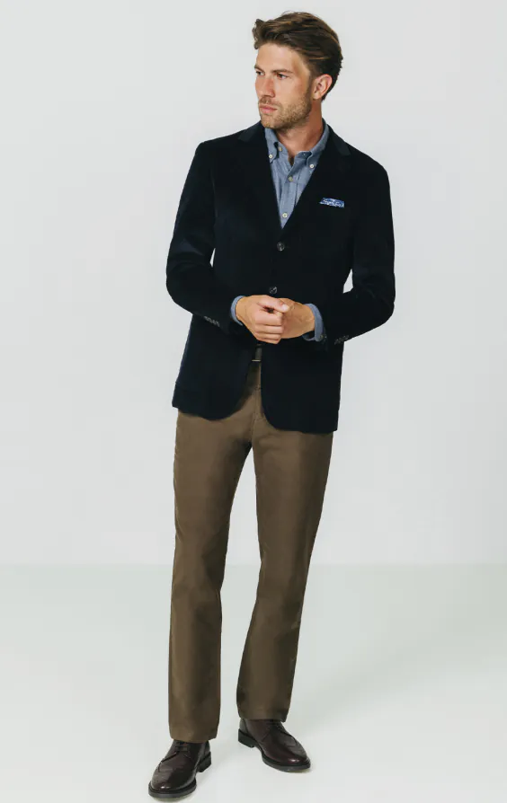 Navy Corduroy Jacket with Patch Pockets - photo 1 Navy Corduroy Jacket with Patch Pockets - photo 1
