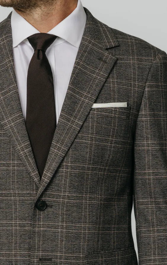 Brown Check Suit Jacket | Dobell Brown Check Suit Jacket | Dobell