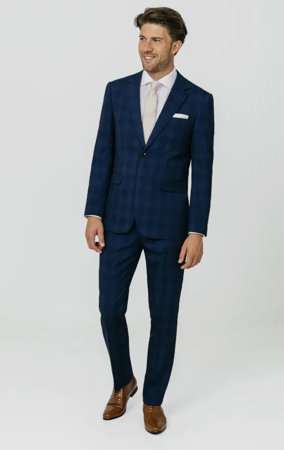 Royal Blue Shadow Check Suit Jacket - photo 1 Royal Blue Shadow Check Suit Jacket - photo 1