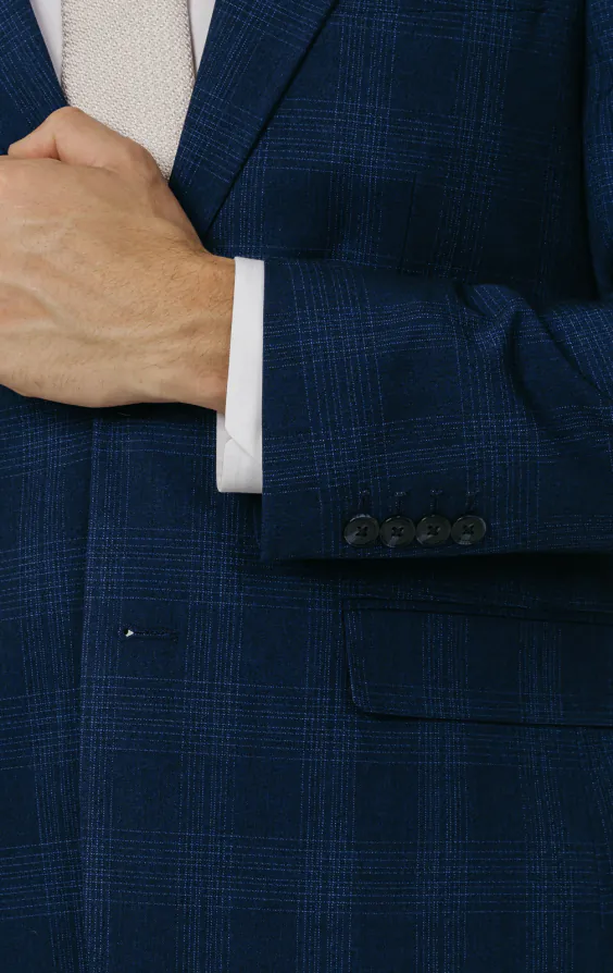 Royal Blue Shadow Check Suit Jacket - photo 2 Royal Blue Shadow Check Suit Jacket - photo 2