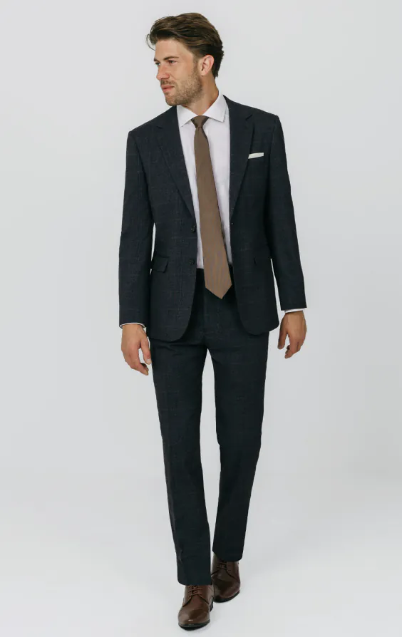 Navy with Rust Check Suit Jacket - photo 1 Navy with Rust Check Suit Jacket - photo 1