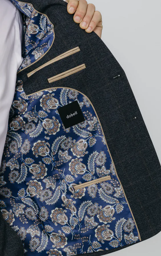 Navy with Rust Check Suit Jacket - photo 4 Navy with Rust Check Suit Jacket - photo 4