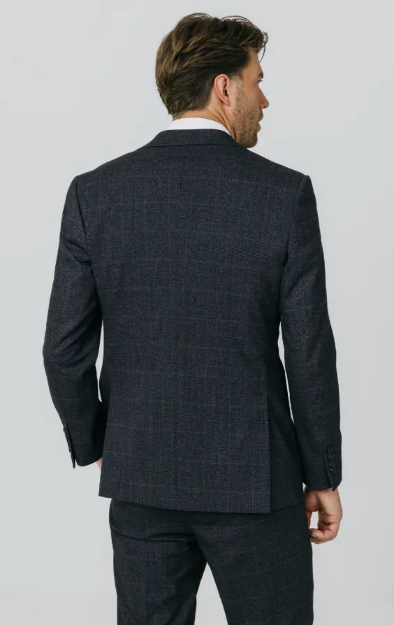 Navy with Rust Check Suit Jacket - photo 5 Navy with Rust Check Suit Jacket - photo 5