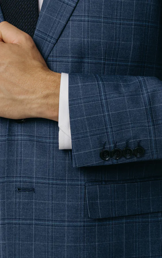 Blue Check Suit Jacket | Dobell