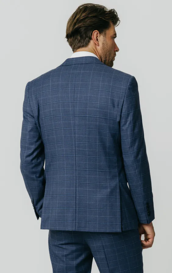 Blue Check Suit Jacket | Dobell