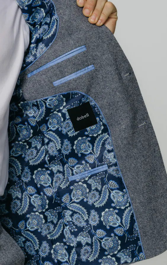 Blue Donegal Tweed Suit - photo 4