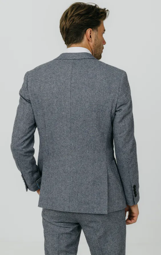 Blue Donegal Tweed 3 Piece Suit - photo 5 Blue Donegal Tweed 3 Piece Suit - photo 5