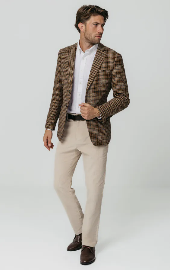 Brown Houndstooth Tweed Jacket - photo 1 Brown Houndstooth Tweed Jacket - photo 1