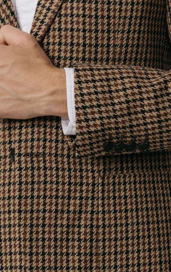 Brown Houndstooth Tweed Jacket - photo 2