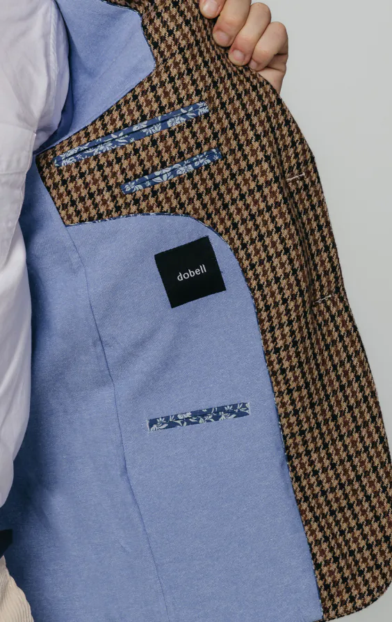 Brown Houndstooth Tweed Jacket - photo 4 Brown Houndstooth Tweed Jacket - photo 4