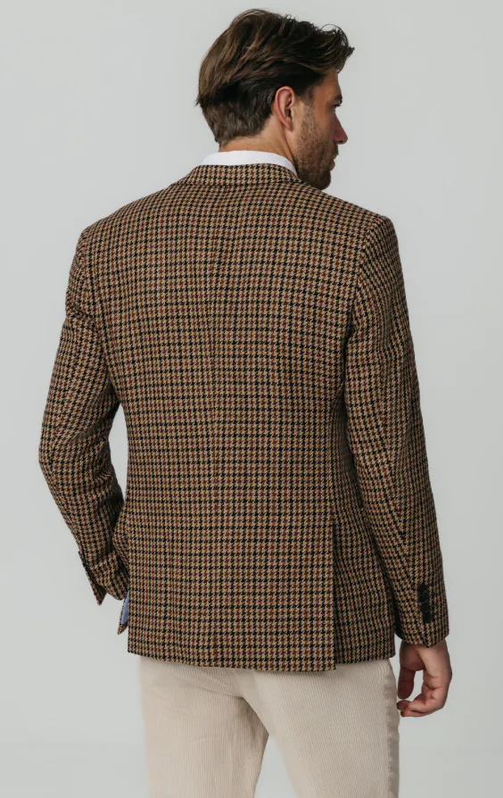 Brown Houndstooth Tweed Jacket - photo 5 Brown Houndstooth Tweed Jacket - photo 5