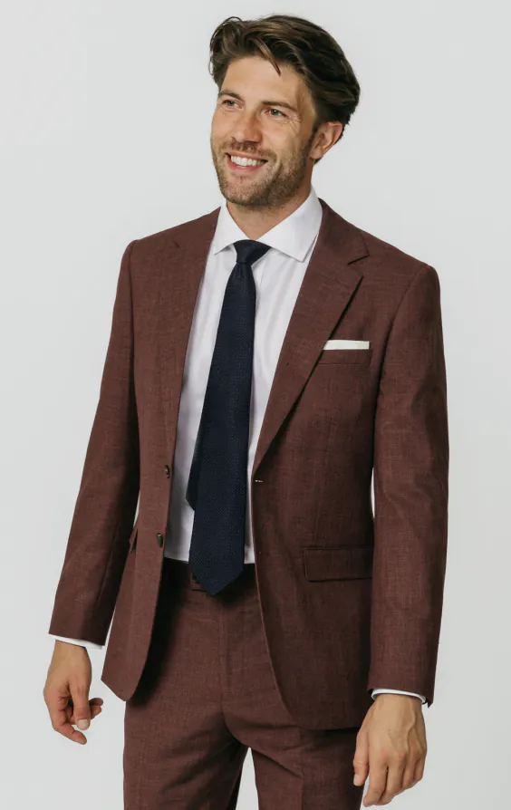 Dark Rosewood Weave Suit Jacket Dark Rosewood Weave Suit Jacket