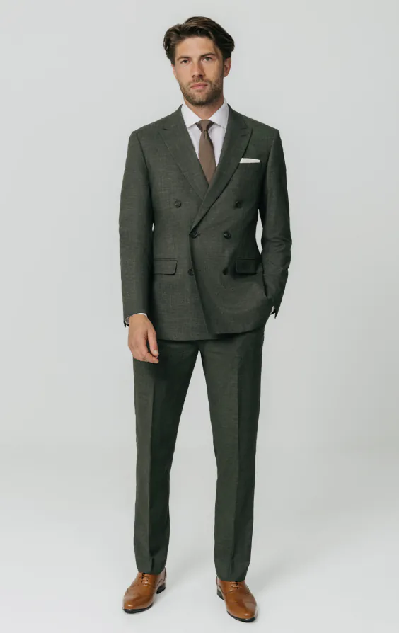 Green Weave Double Breasted Suit Jacket - photo 1 Green Weave Double Breasted Suit Jacket - photo 1