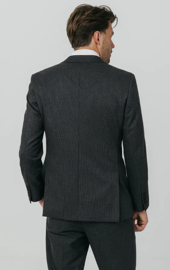 Charcoal Puppytooth Check Suit - photo 5