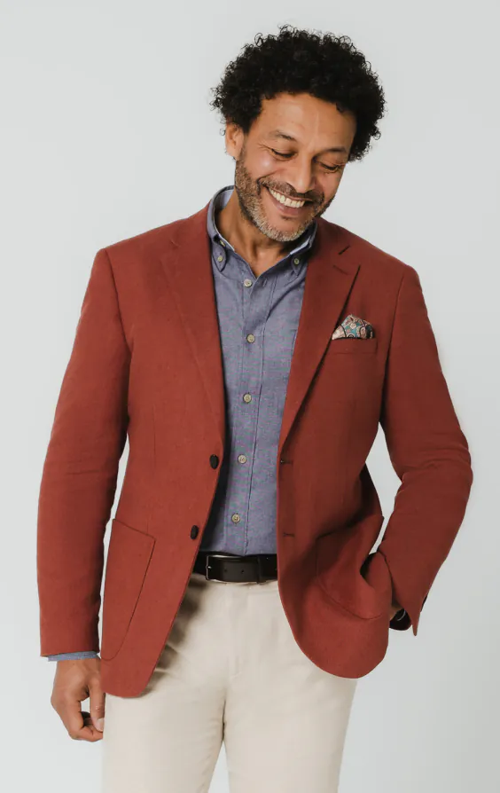 Terracotta Linen Jacket - photo 5
