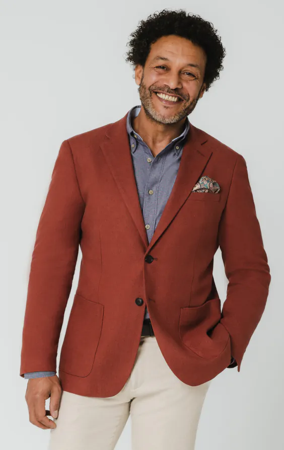 Terracotta Linen Jacket
