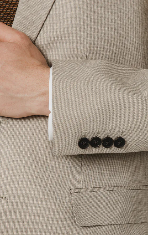 Stone Sharkskin Suit Jacket - photo 2