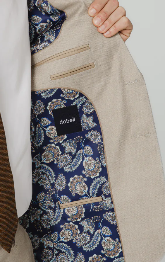 Stone Sharkskin Suit Jacket - photo 4