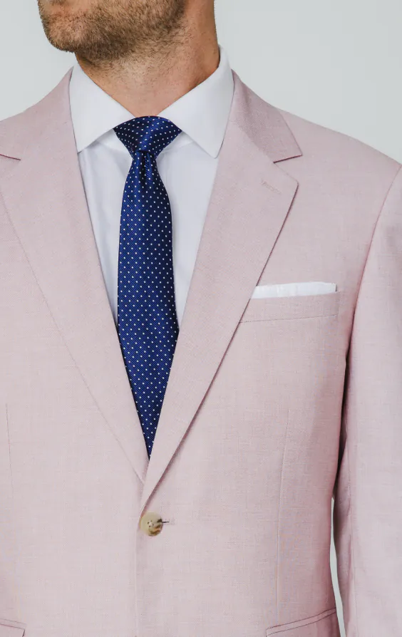 Rose Pink Sharkskin Suit Jacket - photo 3