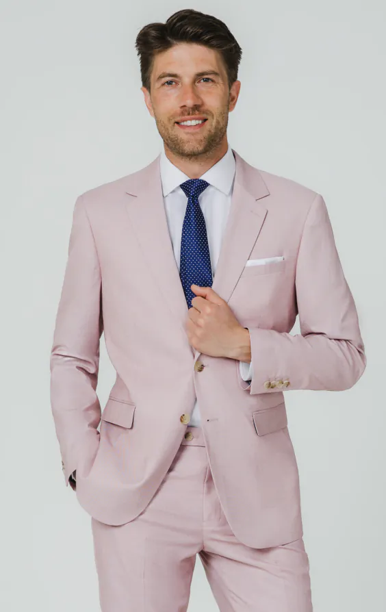 Rose Pink Sharkskin Suit Jacket