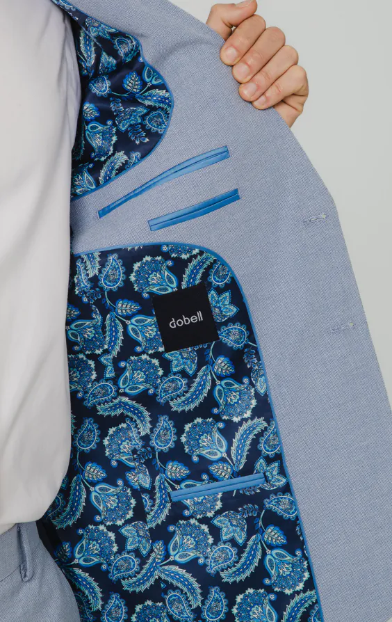 Light Blue Hopsack Suit Jacket - photo 4 Light Blue Hopsack Suit Jacket - photo 4