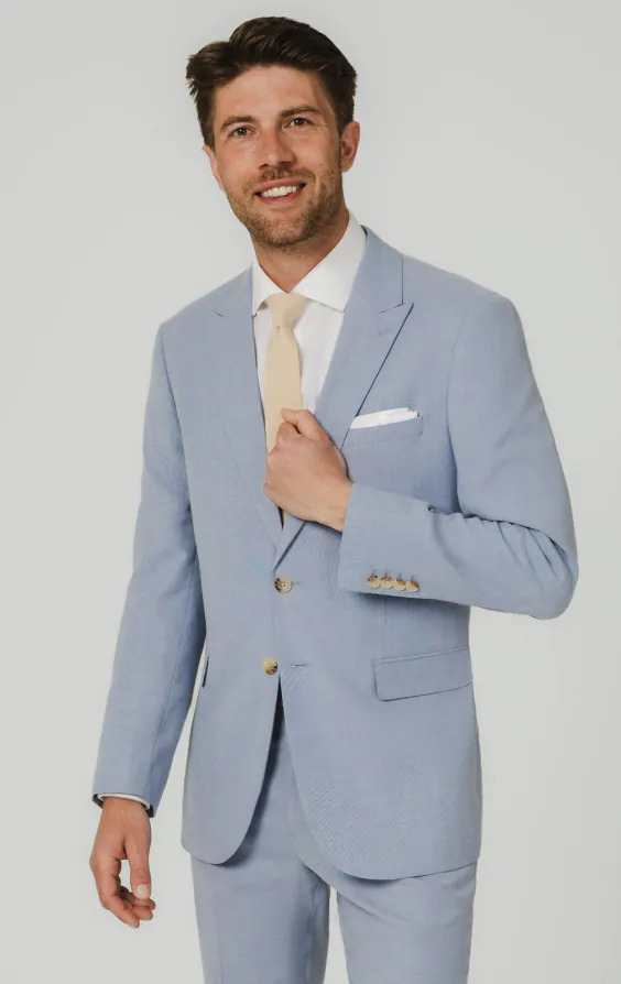 Light Blue Hopsack Suit Jacket Light Blue Hopsack Suit Jacket