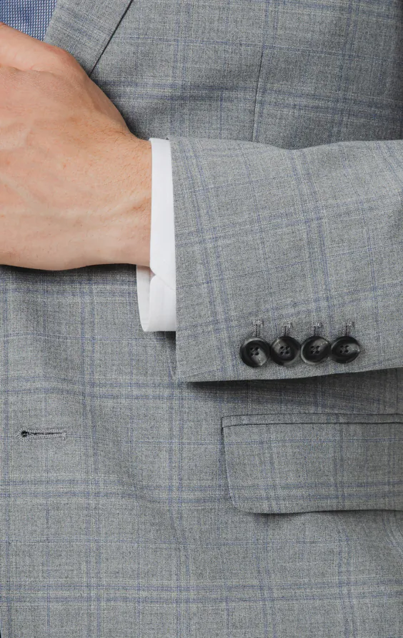 Light Gray & Blue Check Suit - photo 2 Light Gray & Blue Check Suit - photo 2