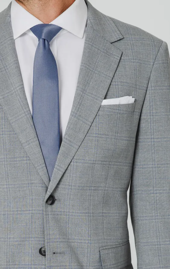 Light Gray & Blue Check Suit - photo 3 Light Gray & Blue Check Suit - photo 3