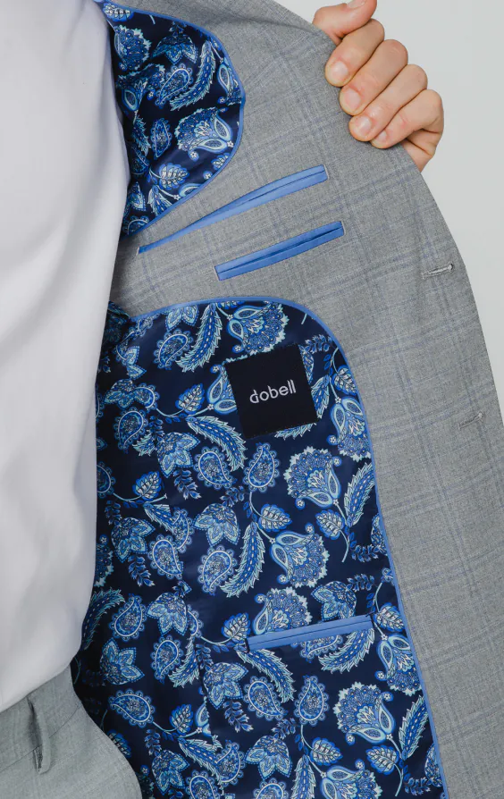 Light Gray & Blue Check Suit - photo 4 Light Gray & Blue Check Suit - photo 4