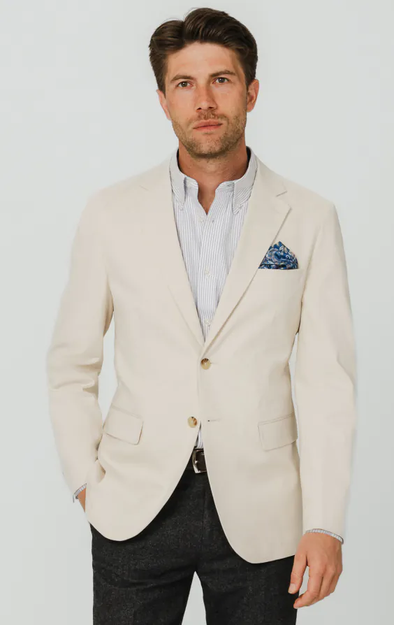 Cream Cotton Twill Jacket Cream Cotton Twill Jacket