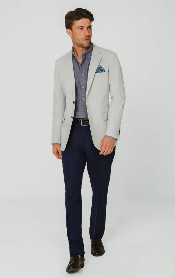 Light Gray Cotton Twill Jacket - photo 1 Light Gray Cotton Twill Jacket - photo 1