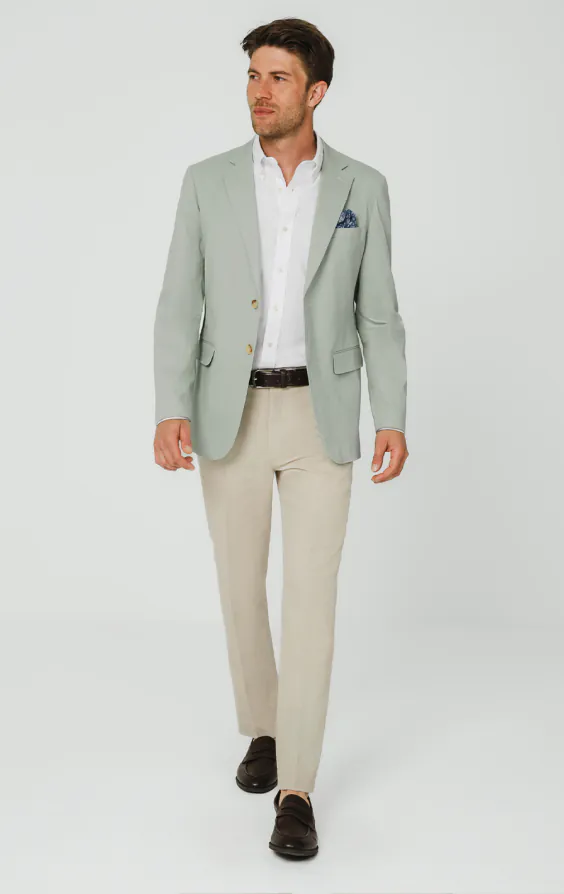 Sage Green Cotton Twill Jacket - photo 1 Sage Green Cotton Twill Jacket - photo 1