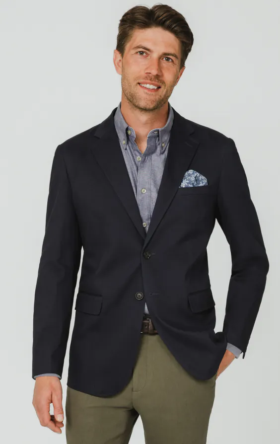 Navy Cotton Twill Jacket Navy Cotton Twill Jacket