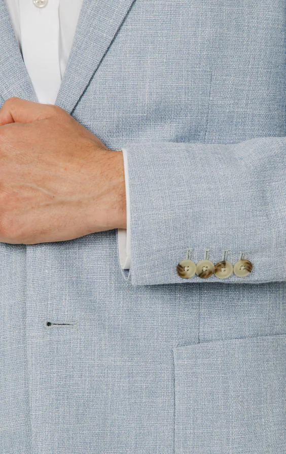 Light Blue Textured Weave Jacket - photo 1