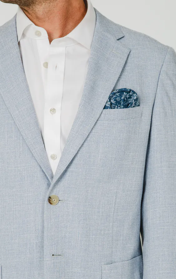 Light Blue Textured Weave Jacket - photo 2