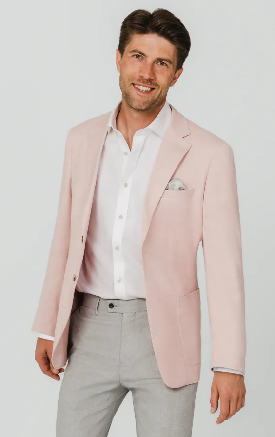 Light Pink Textured Weave Jacket | Dobell