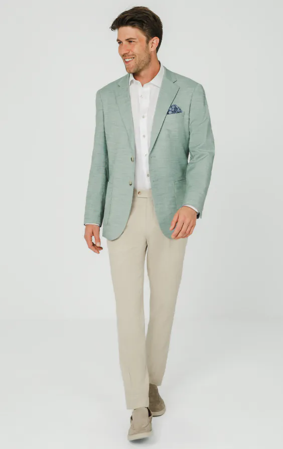 Aqua Green Textured Weave Jacket - photo 1 Aqua Green Textured Weave Jacket - photo 1