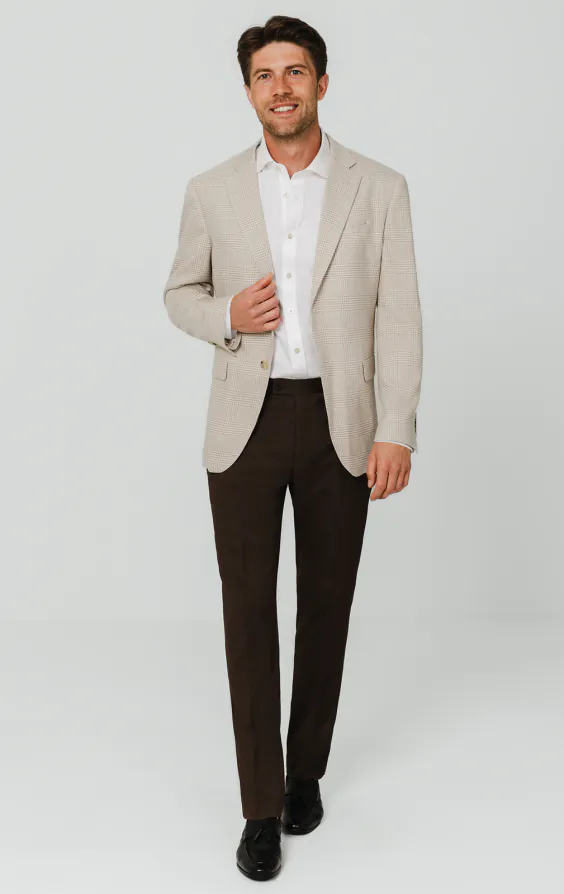 Beige Prince of Wales Check Jacket - photo 1 Beige Prince of Wales Check Jacket - photo 1