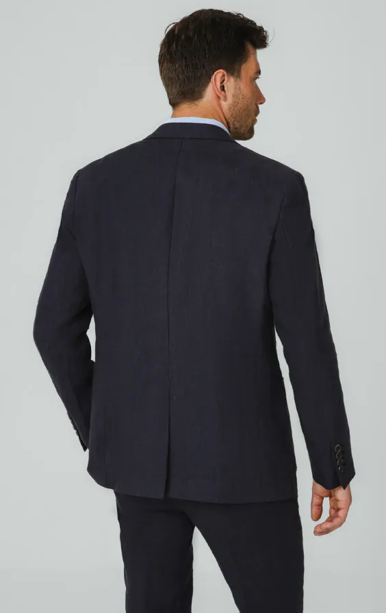 Navy 100% Linen Suit Jacket - photo 5 Navy 100% Linen Suit Jacket - photo 5