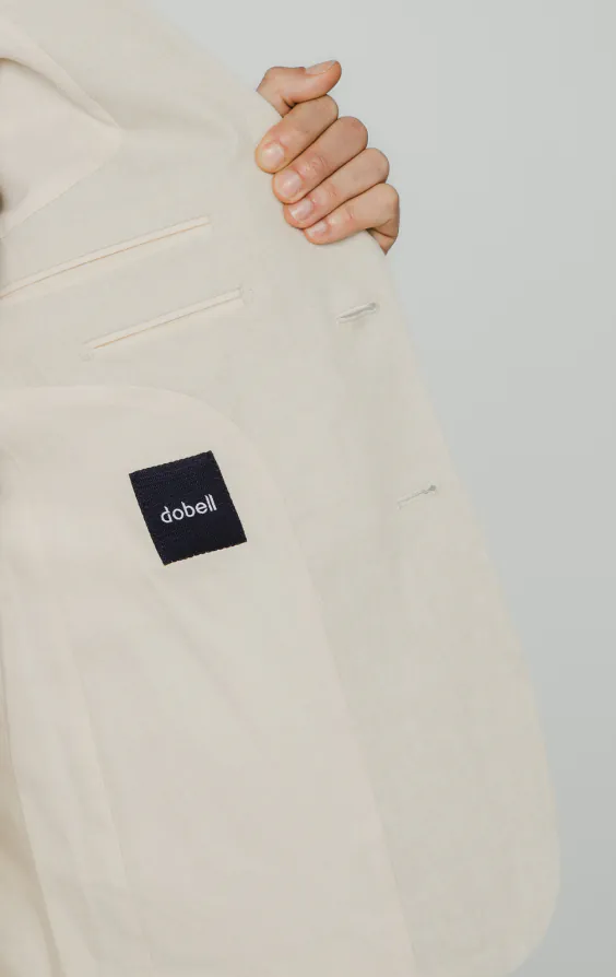Cream Pure Linen Suit Jacket - photo 4