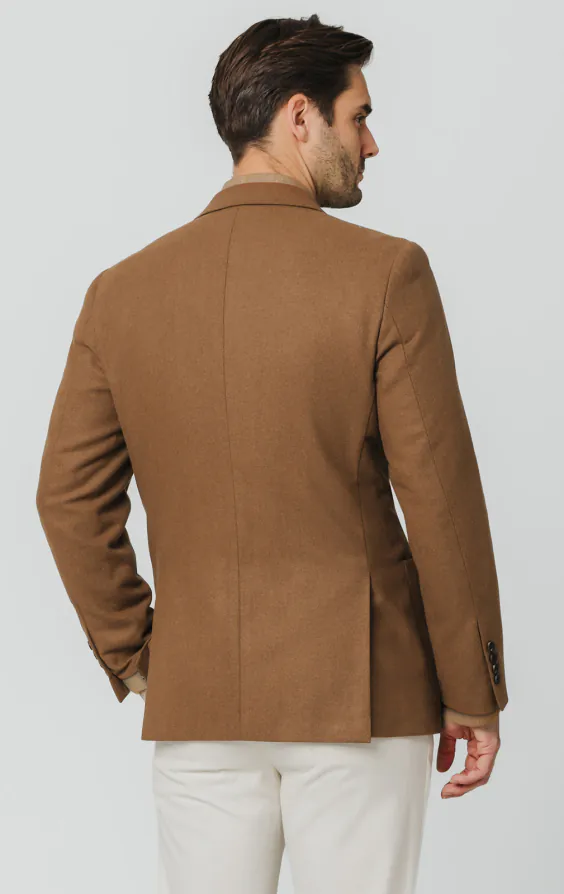 Camel Brushed Wool Blend Double Breasted Jacket - photo 5 Camel Brushed Wool Blend Double Breasted Jacket - photo 5