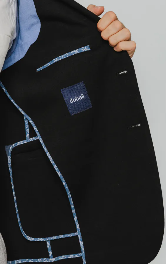 Black Cotton Pique Jacket - photo 4